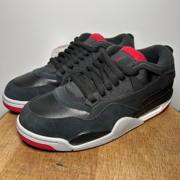 Nike Air Jordan 4 RM Men's Size 8M Black Varsity Red Wolf Grey -FQ7939-061 New - Picture 2 of 9